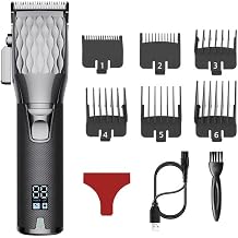 Hair Clippers for Men Professional Rechargeable Clipper Barber Adjustment Salon Machine Trimmer Cord and Cordless Electric Cutting ToolBlack