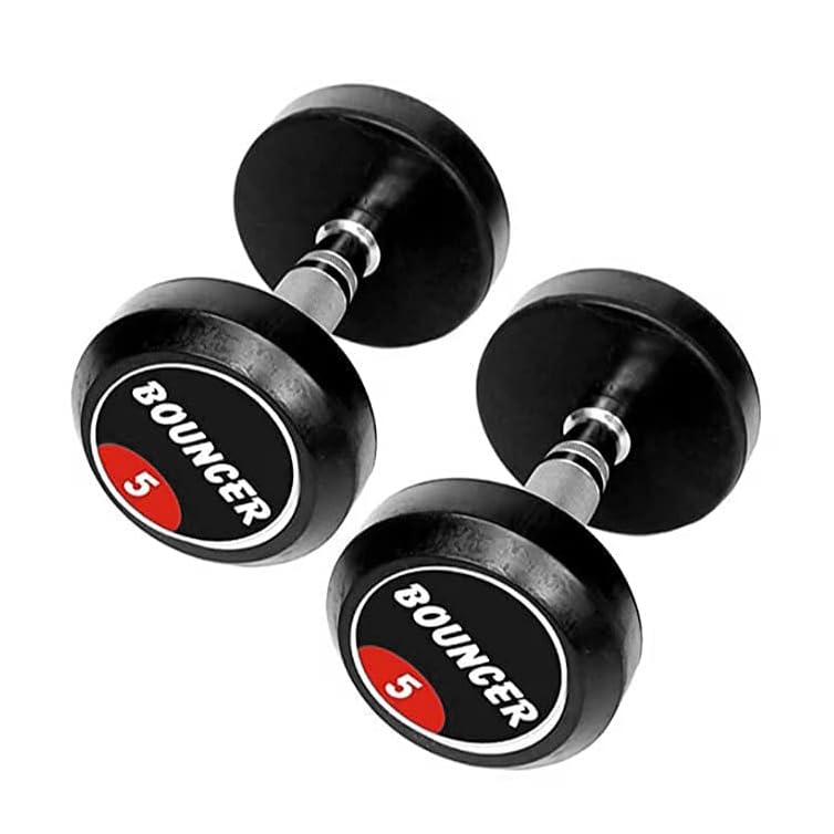 Gym Care Dumbbells 1 Pair (2 Pcs.) for Home Gym | 5 kg Dumbbells Set of 2 | Fitness Gym Dumbbell set for Home Workout | Anti Skid Round Shape Rubber Dumbbell Set (5 kg x 2) (B0CQRNXG49) Amazon Price History, Amazon Price Tracker