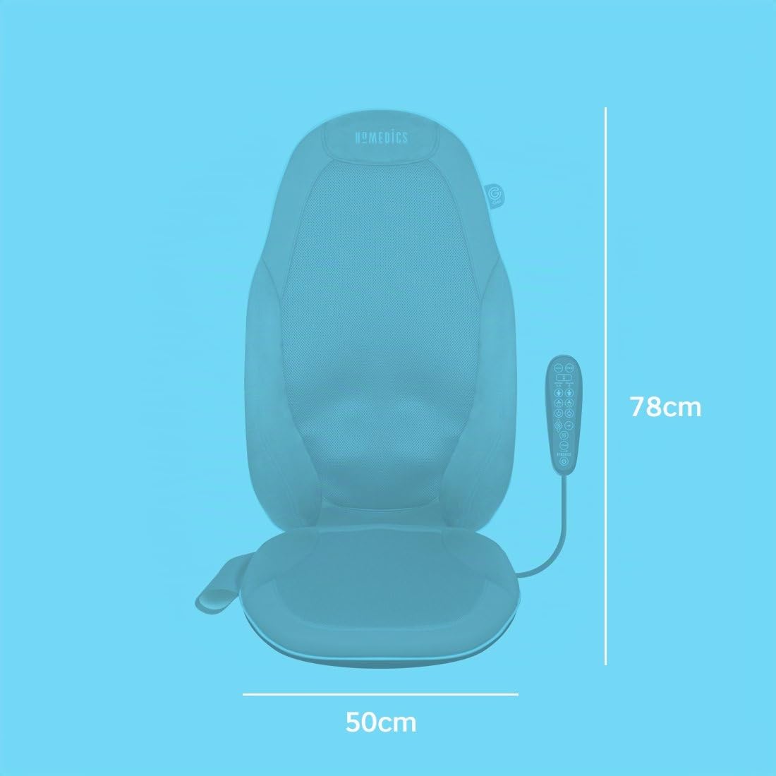 Homedics Coussin de Massage Shiatsu chauffant pour Fauteuil ou Chaise de Bureau – Apaise les douleurs dos, lombaires, cervicales, trapèze