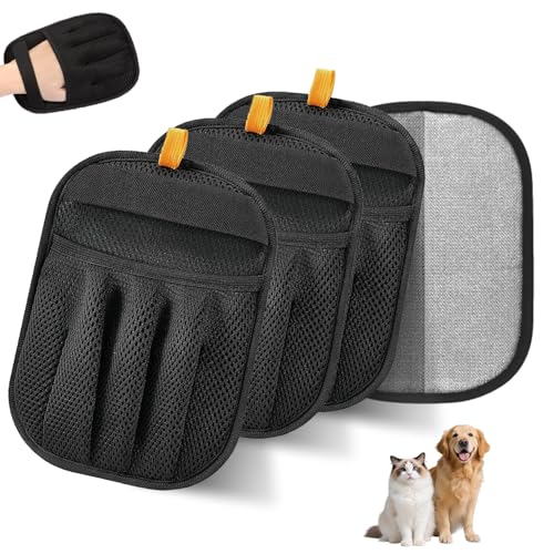 Bumilily 3PCS Pet Hair Removal Glove for Dogs & Cats