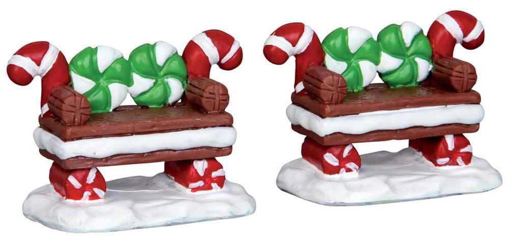 Lemax Village Collection Peppermint Benches, Set of 2 #44812