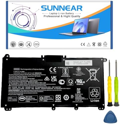 WLTree Batteria HW03XL Per HP Pavilion - 11.34V 41.04Wh | Compatibile Con 15-EG 15-EH 17-CN Serie
