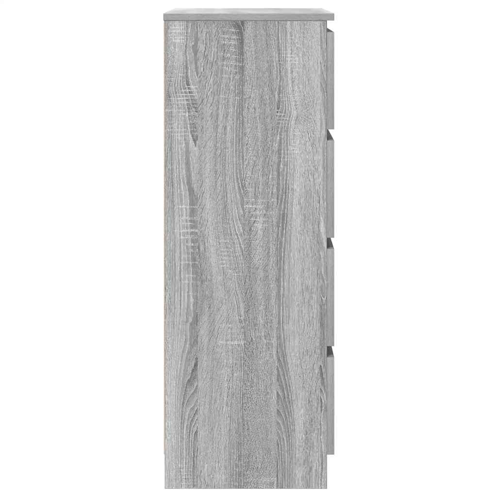 vidaXL Buffet Armoire de Rangement Organisateur de Maison Meuble de Salle de Séjour Salon Intérieur Sonoma Gris 60x35x98,5 cm Bois d'Ingénierie