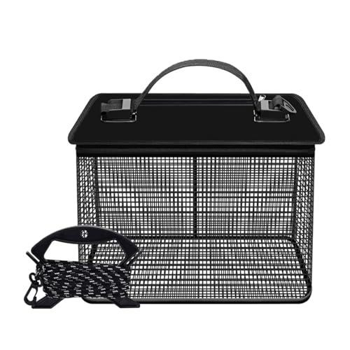 Filet de pêche pliable portable cage de rangement poissons vivants et seaux de protection
