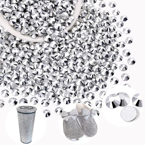 Image of 400PCS SS30 /6mm Crystal Glass Rhinestones for Bedazzling (Labrador) | Flatback Rhinestones for Crafting DIY Nail Art Makeup Decoration, Gems Diomand Charms for Tumbler Shoes Clothing Mug