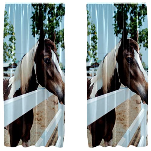 Cortinas opacas de microfibra decorativas para dormitorios de campo 2