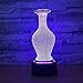 Produktbild 3D Nachtlicht 7 Farbwechsel Vase Flasche Tischdekoration Nachtlicht 3D Illusionslicht Wohnzimmer Büro Dekoratives Lichtnachlicht Kinderzimmer
