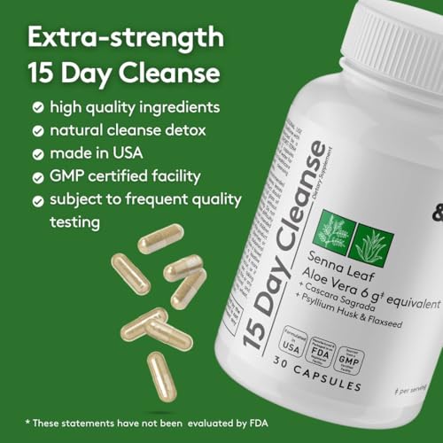 Youth & Tonic Y&T-15DAYCLEANSE-30 15 Day Cleanse: Gut Health And Colon Detox To Break The Plateau, Helps With Belly Bloat, Regularity, And For Feeling Lighter And More Energized For Men & Women thumb #3