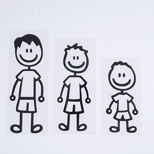 Nuomi 10 Stick Figure Family Decals Vinyl Wall Stickers For Cars Funny People Decal Kit, Black #TOP2