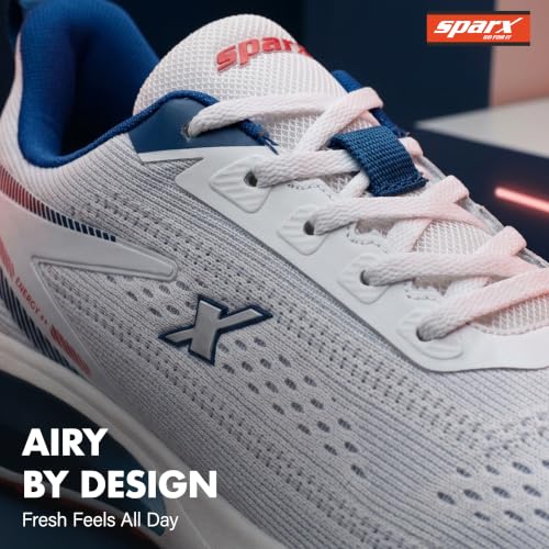Image of SPARX Sports Running Shoes for Men - Lightweight Breathable Lace-Up Athletic Shoes with Cushioned Comfort, Shock Absorption, Durable Grip, Flexible Sole & Everyday Walking Performance