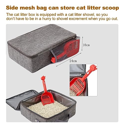 Camnoon Caixa de Areia Portátil para Gatos de Viagem para Gatos no Carro Sem Odor à Prova de Vazamen