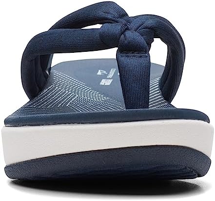Clarks Women's Arla Kaylie Flip-Flop, Navy Textile, 8 | Image 2