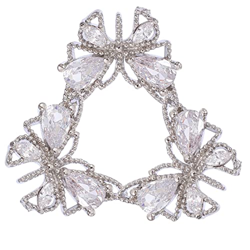 Ipetboom Zircon Jewelry Nail Art Studs 3pcs Set Butterfly Knot Nail Decals Fashion DIY Manicure Charms Sparkling for