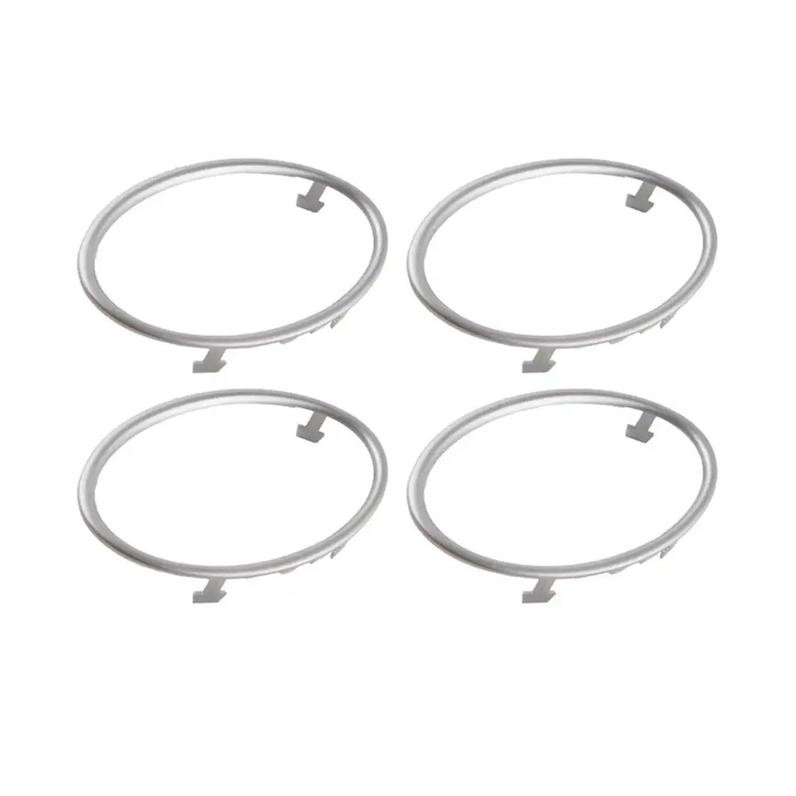 Car Interior Sticker 1/4Pieces Car Air Conditioning Trim Outlet Decoration Circle Ring Sticker for Focus 2 MK2 2005-2013(4pieces Silver)