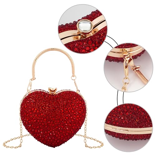 Bolso de mano en forma de corazón para fiesta miniatura 3