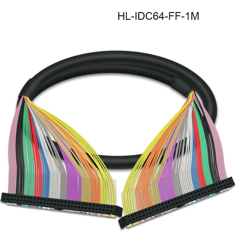 Blok zacisków PLC 2,54 mm podwójny moduł interfejsu męskiego IDC64 Board Interfejs do montażu na szynie DIN.(HL-IDC64-FF-1M)