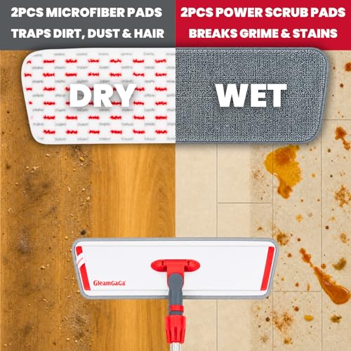 Image of 18 inch Professional Microfiber Mop for Floor Cleaning on Hardwood Floors