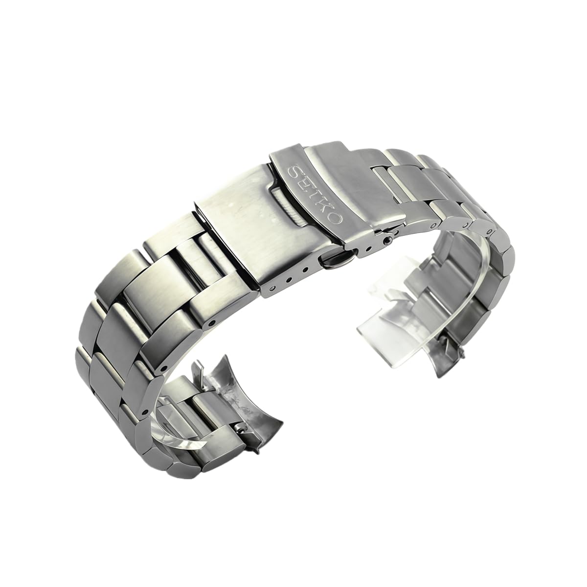 Correa Reloj Acero Inoxidable Extremo Curvo, 18mm 20mm 22mm Banda Metal, Brazalete Macizo para Seiko SKX007
