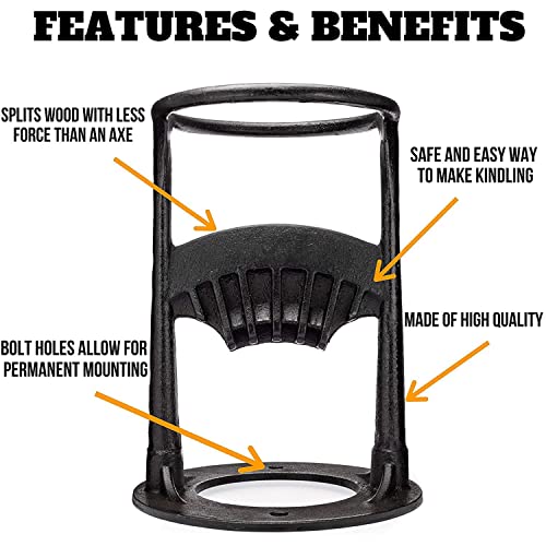 Maxdeems Xl Kindling Splitter, Kindling Wood Cracker, With 3Lbs Sledge Hammer | Log Splitter | Wood Splitter | Manual Log Splitter - Get Prepared Safer - Diy Firewood Splitter #TOP3