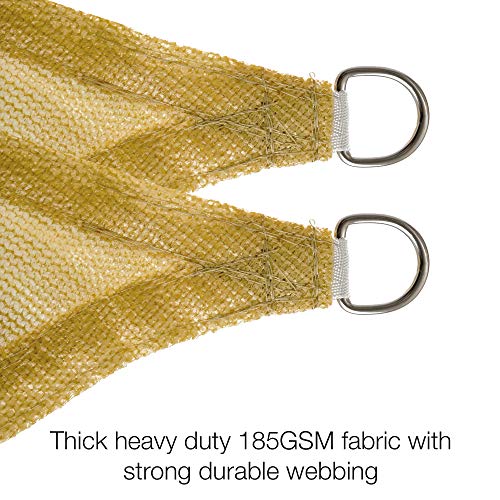 Asani Rectangle Sun Shade Sail | Uv Blocking Patio Cover, Outdoor Sunshade Canopy | Weather-Resistant Fabric With Metal Hardware | Covering For Deck, Pool, Garden, Porch, Backyard (8' X 12') #TOP4