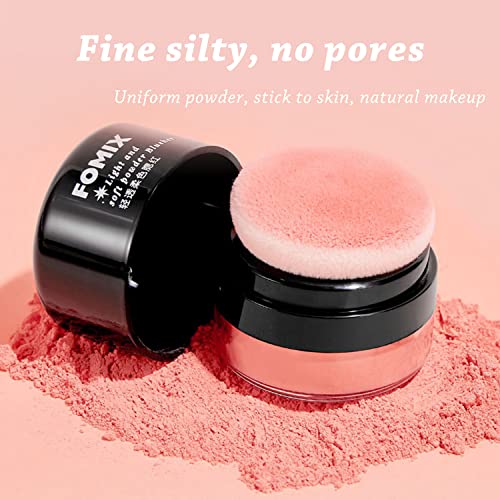 Loose Powder Blush Air Cushion Blush, Natural Blusher Face Blush Blush Cushion With Puff For Cheek, Soft Blusher Face Powder For Cheeks, Silky Smooth & High Pigmented, Easy To Blend & Carry (01# Coral Red) #TOP6