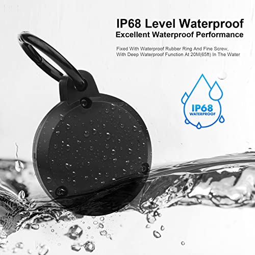 Wasserdichter AirTag-Halter - Halskette, Schlüsselanhänger, Hülle, Verschraubter Schutz, Versteckter GPS-Tracker für Kinder (Obsidianschwarz, 2er Pack)