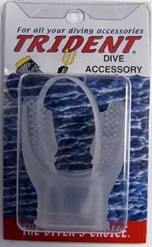 Trident Sure-Fit Comfortable Silicone Mouthpiece for Regulator or Snorkel Clear
