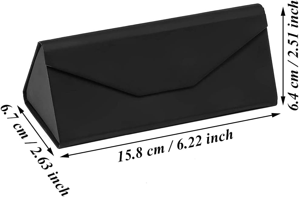 YANJINGHE Lot De 2 Étuis à Lunettes Portable En Cuir - Boîte De Protection Robuste Pour Lunettes De Soleil, Lecture - Hommes, Femmes, Enfants
