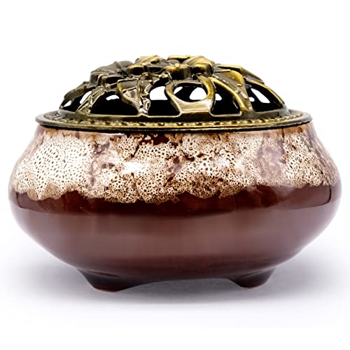 Brûleur d'encens céladon en céramique, diffuseur d'aromathérapie, cône d'encens pour Salon, Bureau, Chambre à Coucher, Yoga pour Aider à se détendre Cover