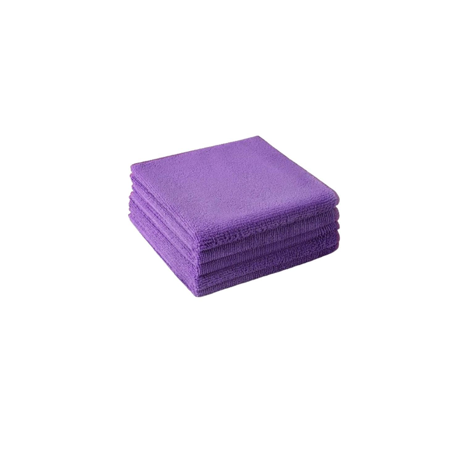 SUPPLIIONLINE Microfiber Cleaning Cloth - Multifunctional Reusable Towels, Lint Free Streak Free Washable Cloth Duster for House, Kitchen, Car, Motorbike, Windows 30 x 30 cm -10 Packs (Purple)