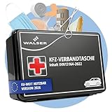 Walser Erste Hilfe Set Auto 2025, Verbandskasten Auto Auszeichnung Sehr Gut*, Auto Verbandskasten 2025, Erste Hilfe Kasten, Verbandskasten Auto 2025, Erste Hilfe Auto, KFZ Verbandkasten DIN 13164 rot