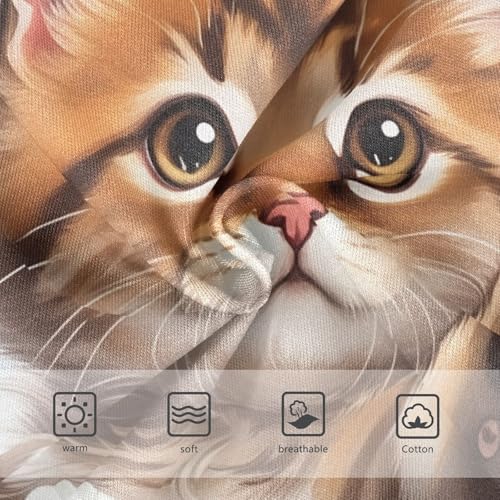 Cute Kitten Cat Floral Panties Little Girl Toddler Underwear Floral Cotton Personalized Undies Kids Briefs 2t3