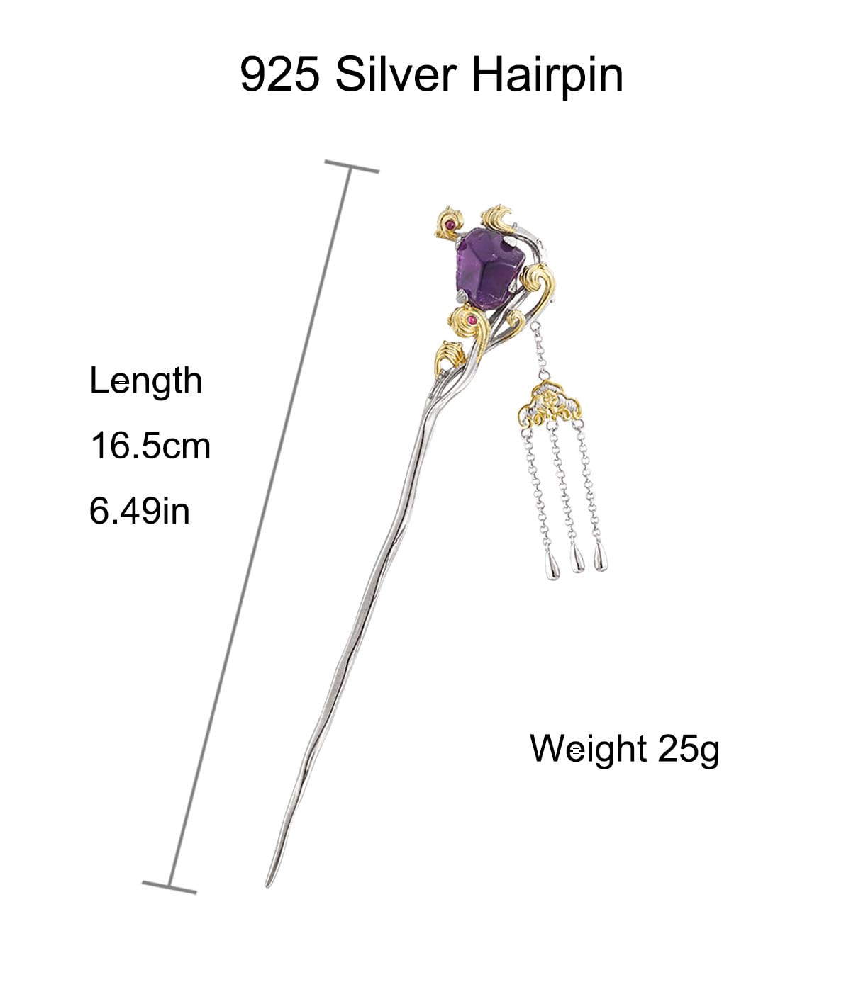 HangErFeng Ladies Hairpin Cloud Shape Silver Accessory Hairclip 828