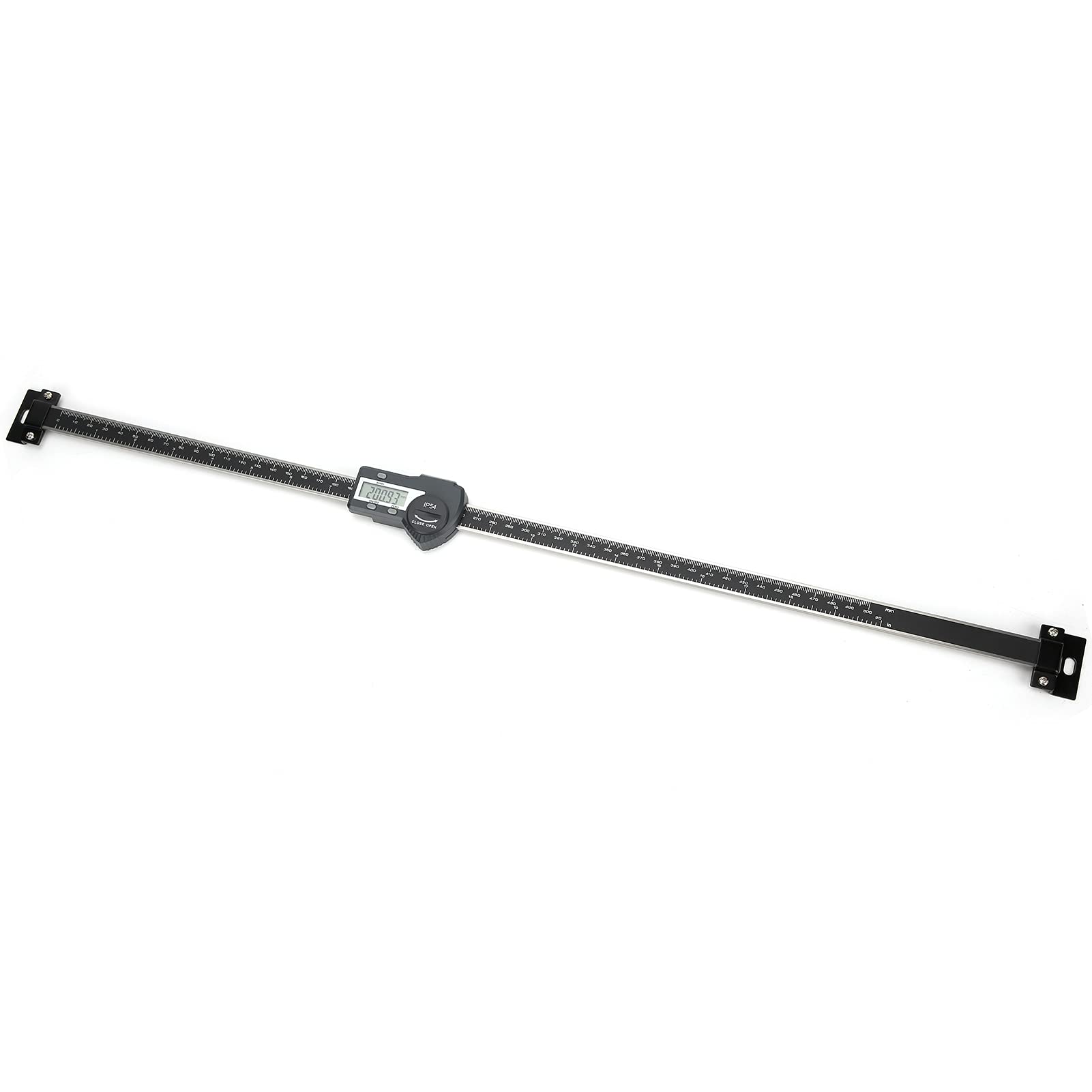 Regla de pantalla digital Escala de lectura horizontal Herramienta de medición de ensamblaje industrial 0 500 mm para torno y fresadora Aleación de aluminio plástico