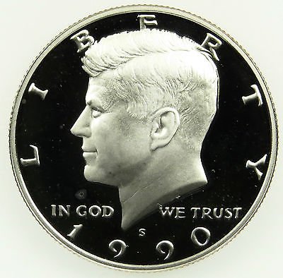 1990 S Gem Proof Kennedy Medio Dólar Moneda US Half Dollar Uncirculated US Mint