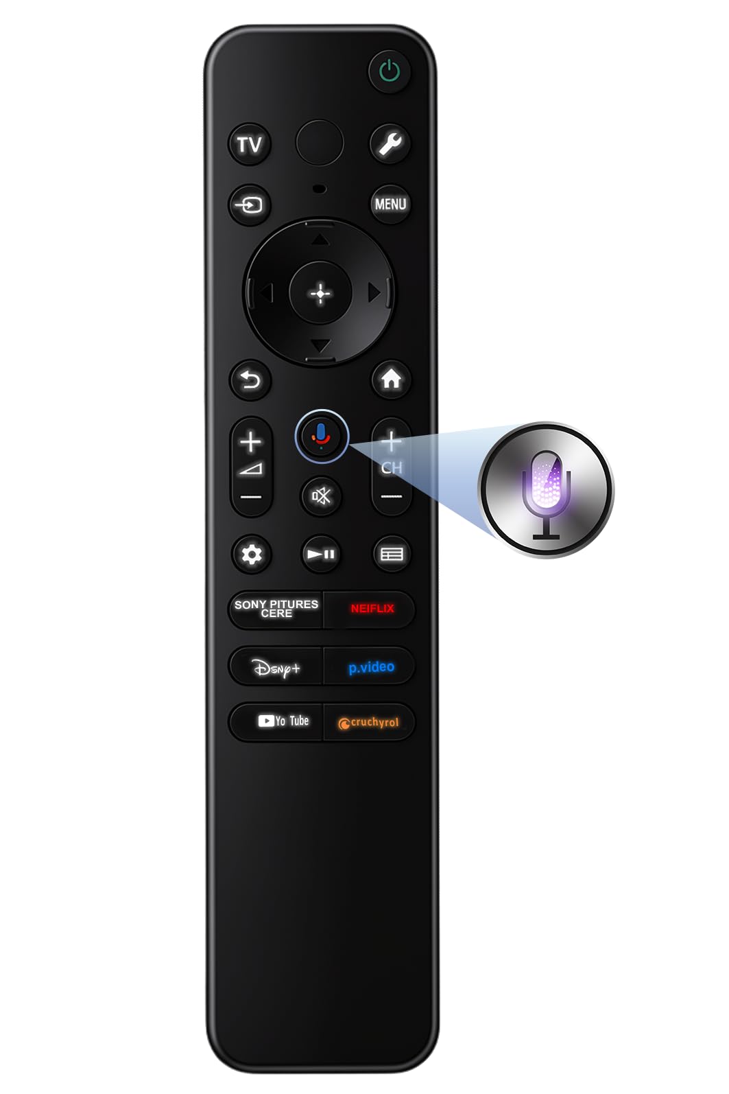 Telecomando di ricambio per TV Sony, Bravia Google 4K LED OLED Smart TV Control con voce e retroilluminato