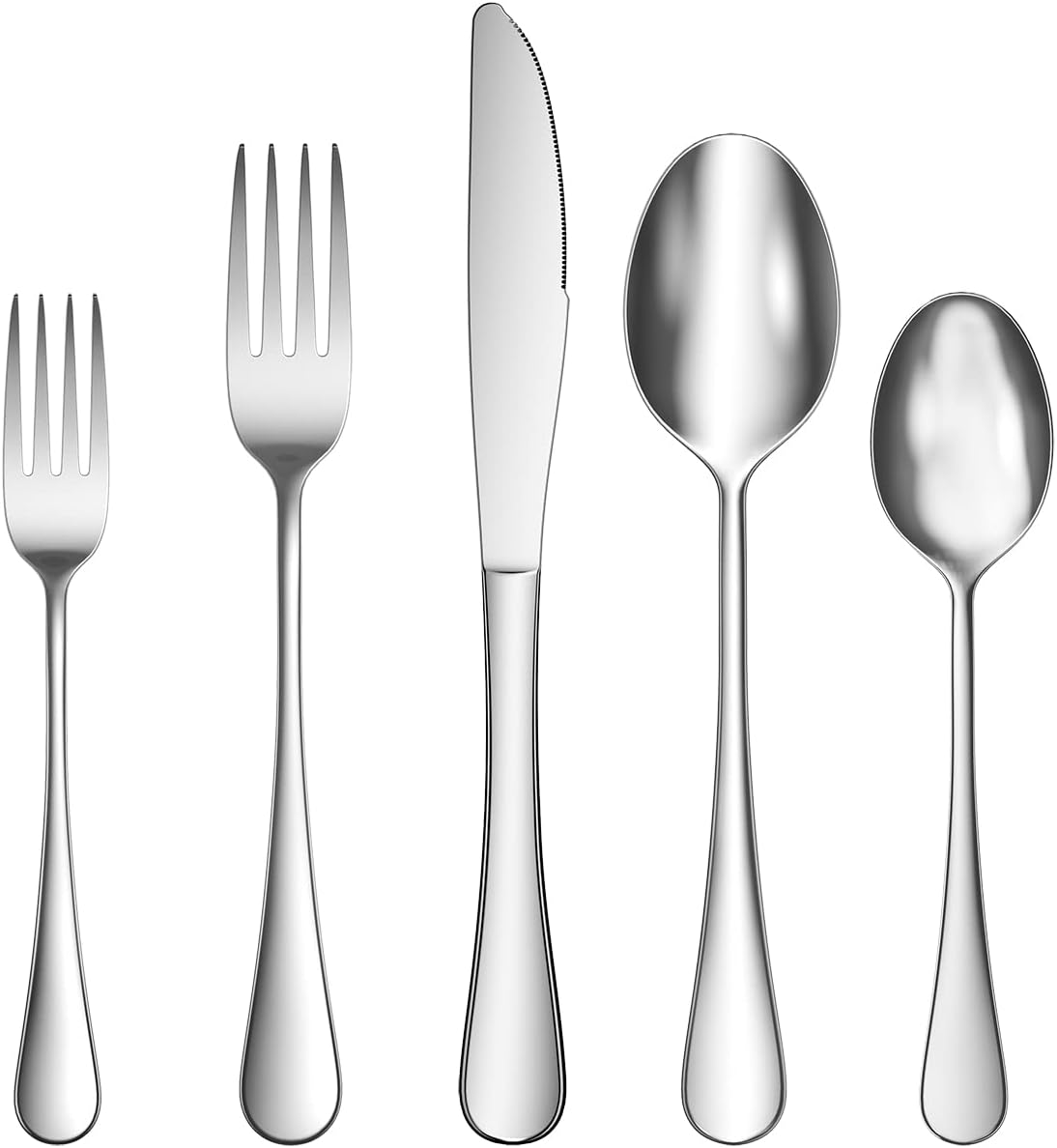 Silverware Set 16-Piece, Hammered 16-Piece Stainless Steel Mirror Polished Silverware Flatware Dishwasher Safe