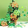 JULBEAR St. Patrick's Day Foam Stickers Crafts for Kids, 790Pcs Foam Shamrock Craft Kit with Shamrock Self-Adhesive Glitter Stickers for Saint Patricks Party Favors Classroom Activity Decorations #2