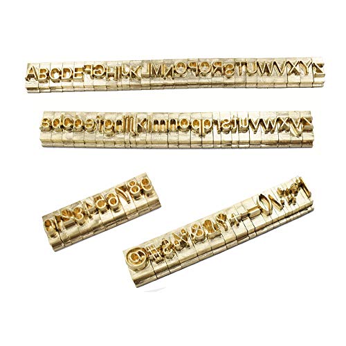 Brass Stamping Die Mold Flexible Letters Numbers Alphabets Symbols DIY Die Stamp Mold for Hot Foil Stamping Machine (Times New Roman)