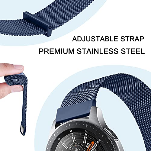 Image of Tobfit 22mm Strap Compatible for Fire-Boltt Ninja Call Pro, Phantom, Ring, Visionary (Watch Not Included), Stainless Steel Chain Strap with Magnetic Buckle for Men&Women