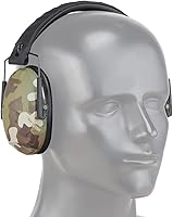 Vista 5 de Máscara de Airsoft y orejeras con protección auditiva para los oídos, protección auditiva, orejeras de cara completa, máscara de calavera