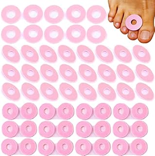 Footsihome Corn Cushions,66 Pcs Corn Pads Sticky Foam Protective Ring Pads for Corn Callus Toe Protectors for Feet, Toes, Heel