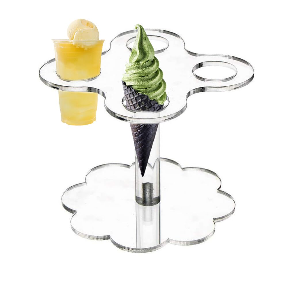 Porta Cialde In Acrilico - 6 Fori, Supporto Espositore Per Gelato, Sushi,  Popcorn, Feste Porta Coni Gelato, image size:1001x1001