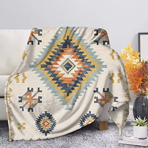 Fkelyi Super Soft Throw Blanket For Home Decor Southwestern Native Style Aztec Geometry Printed Lightweight Bed Blanket For Adult Kids-2Xl #TOP10