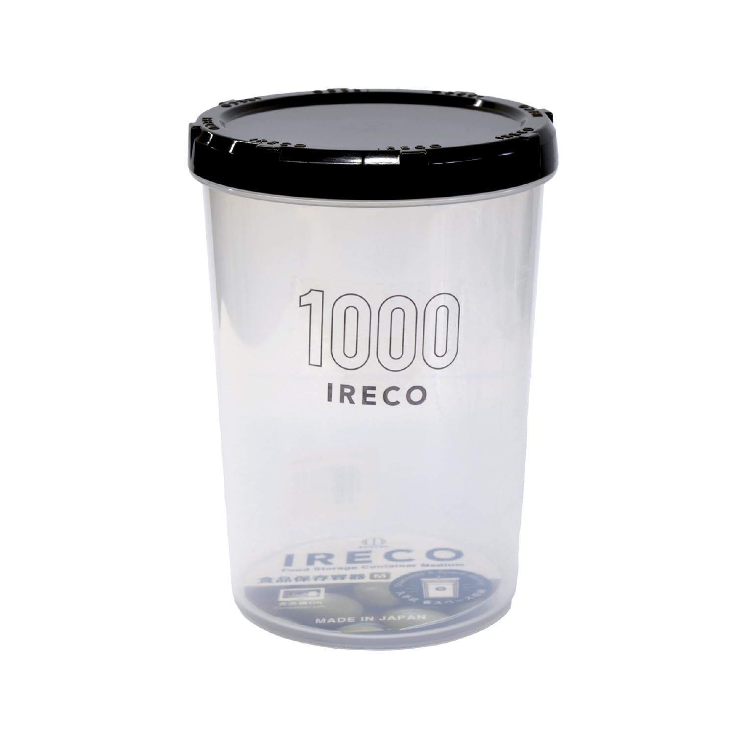 KOKUBO(コクボ) IRECO 食品保存容器 M 1000ml 日本製 食洗機対応 プラスチック 蓋付き フラット キャニスター おしゃれ キッチン 麦茶 パック 海苔 小麦粉 野菜 フード 小分け お茶 サラダ 洗いやすい 収納 KK-627