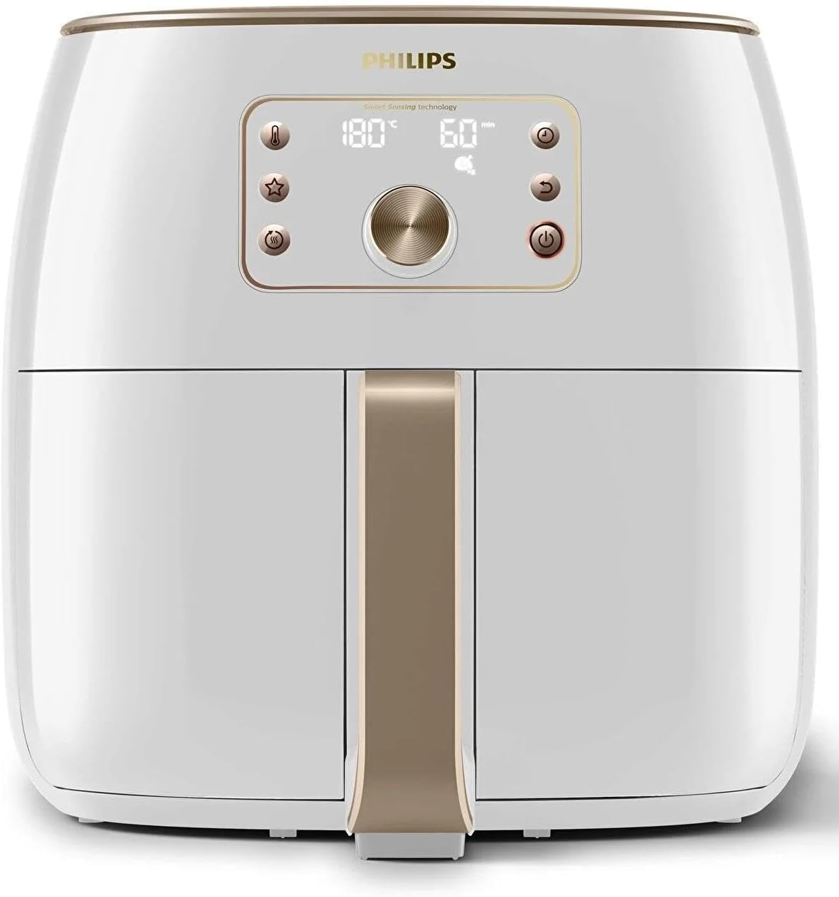 Versuni PHILIPS Smart Sensing XXL HD9875/90 Hot Air Fryer, White, Gold, 7.3 L