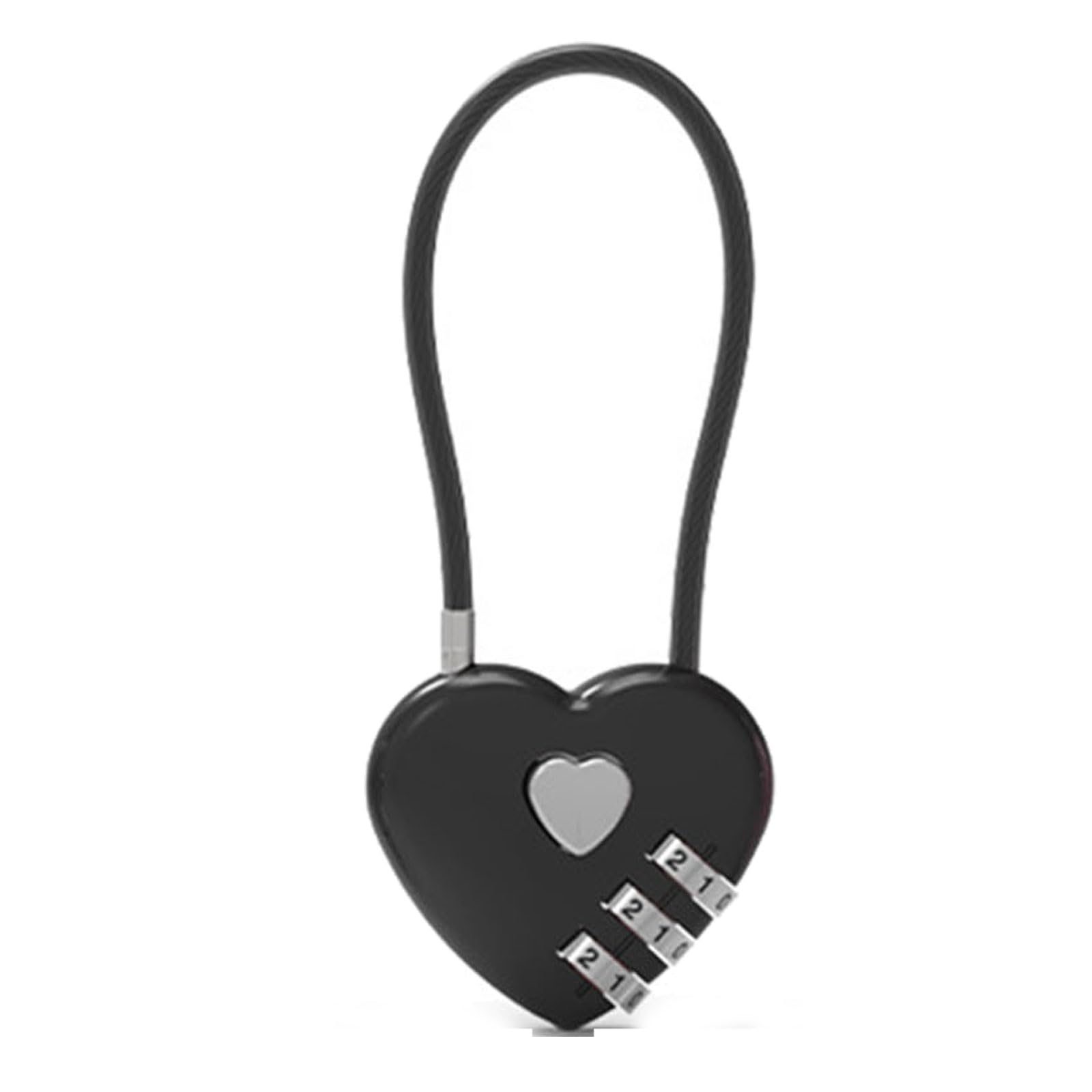 Wish Lock for Lover, Wedding Small Cord Combination Padlock, Travel Bag, Suitcase, Long Wire Rope, Travel Padlock, Luggage