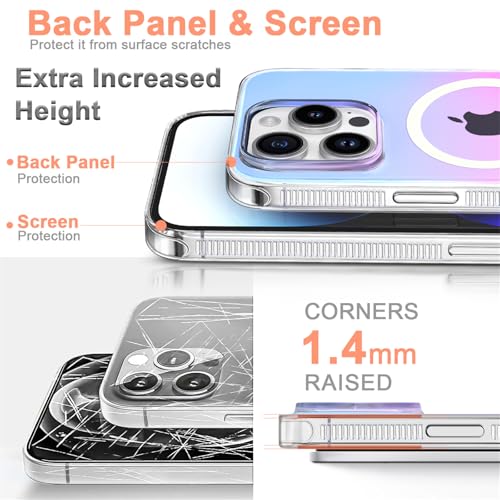 Coque iPhone 15 Pro transparente au design laser givré et doux