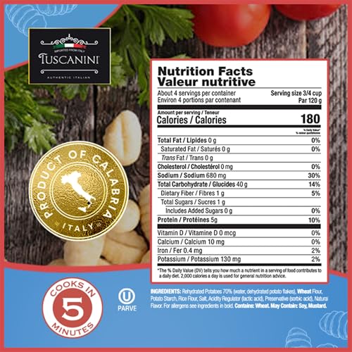image for Tuscanini Classic Italian Potato Gnocchi 16oz (3 Pack) | Imported from