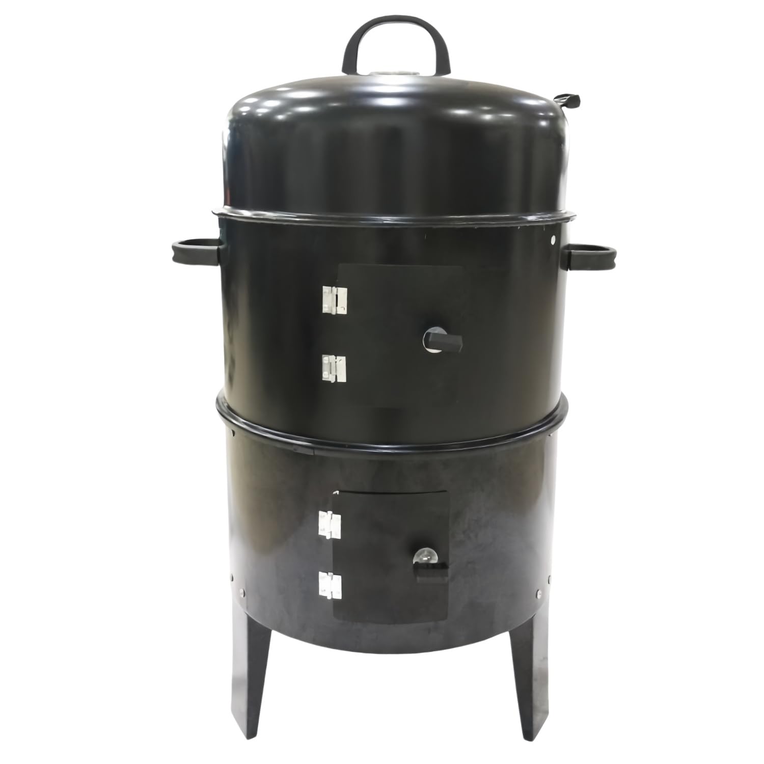 Barbecue a Carbone & Affumicatore, Barbecue da Esterno 2-in-1 con Termometro e Ventilazioni dell'Aria, Facile da Pulire, per Campeggio, Giardino, Picnic e Cucina in Cortile